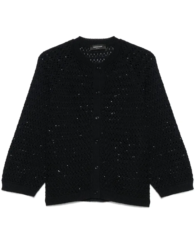 Fabiana Filippi Cardigan mit Pailletten - Blau Blau