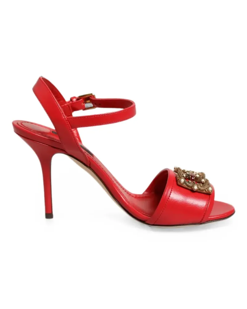 Dolce & Gabbana DG Amore Sandalen mit Perlen - Rot Rot