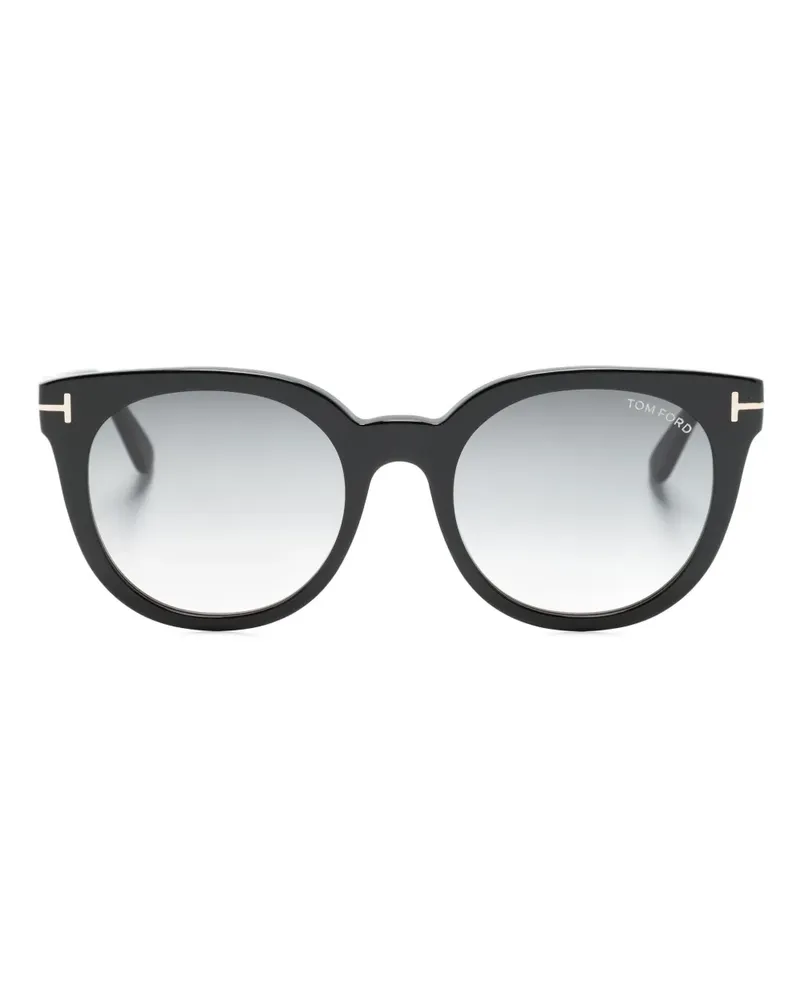 Tom Ford Moira Sonnenbrille mit rundem Gestell - Schwarz Schwarz