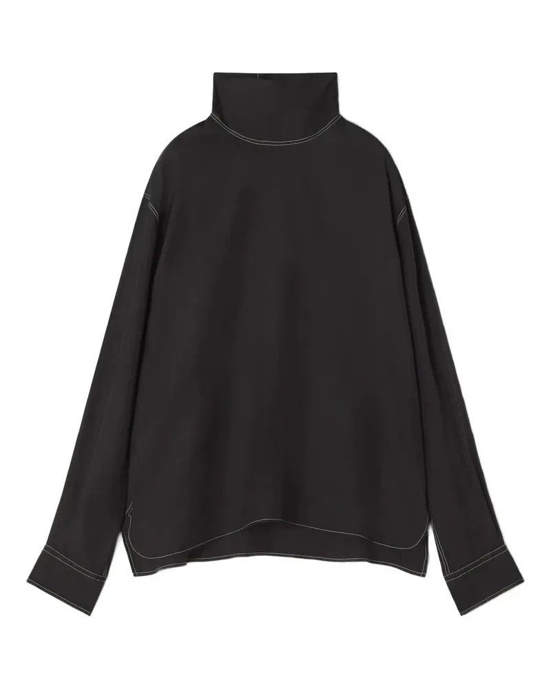 Lanvin Hemd mit Kontrastnähten - Schwarz Schwarz