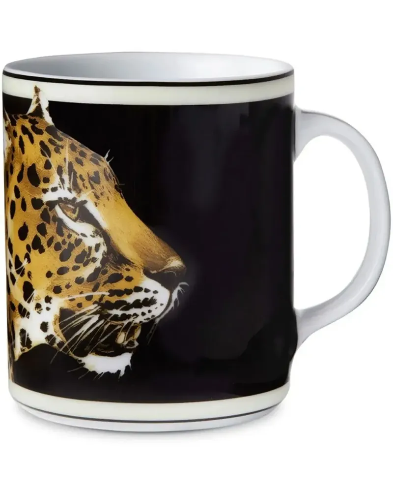 Dolce & Gabbana Tasse mit Leoparden-Print - Schwarz Schwarz