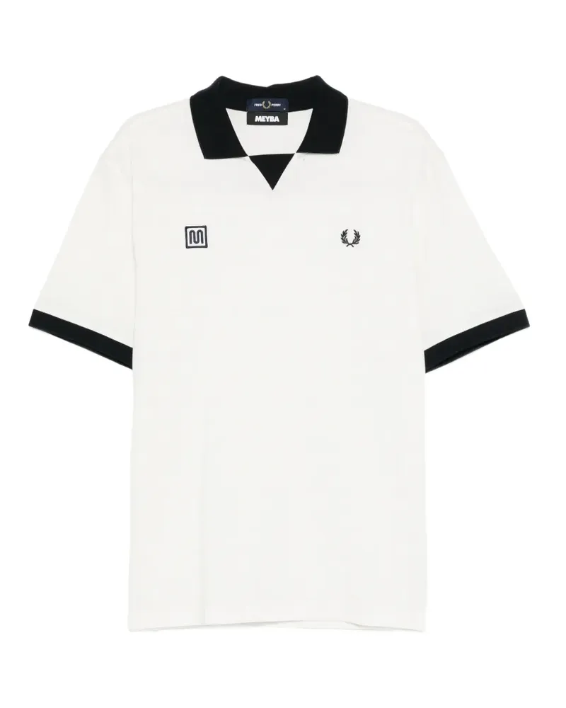 Fred Perry jacquard Laurel Wreath polo shirt - Weiß Weiß
