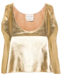 forte_forte Ausgestelltes Cropped-Tanktop Gold