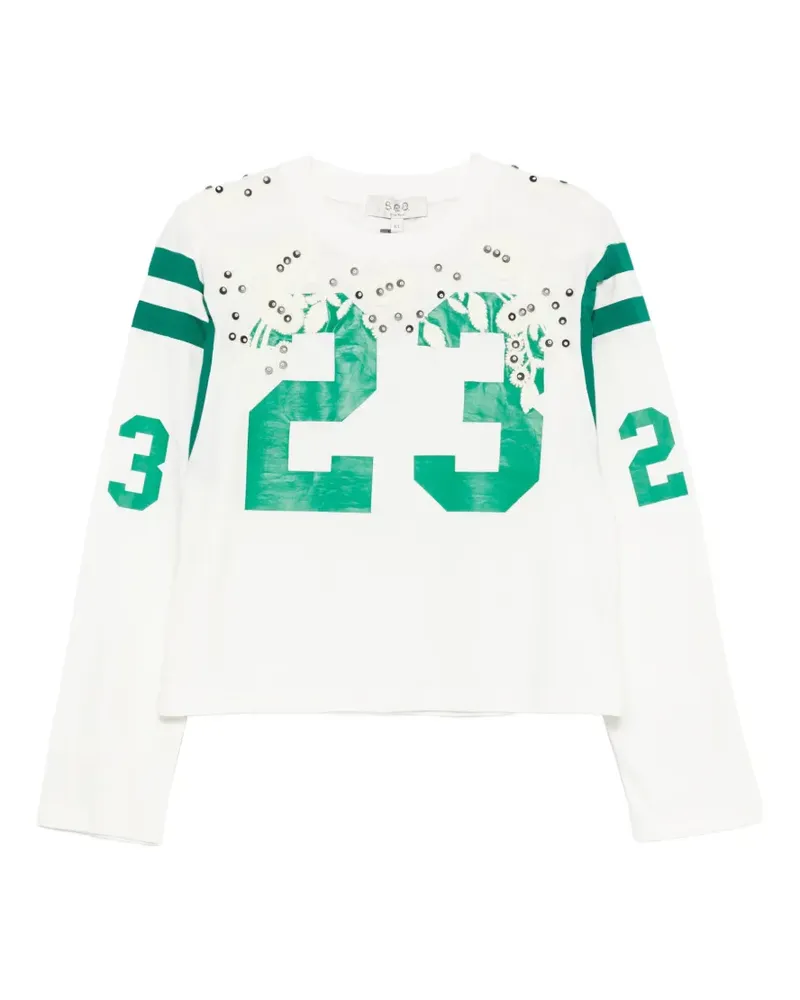 Sea Georgie embellished T-shirt - Weiß Weiß
