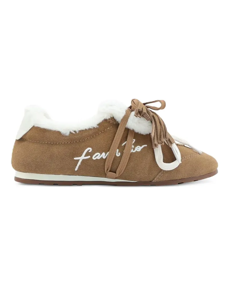 FARM Rio Sneakers mit Shearling-Besatz - Braun Braun