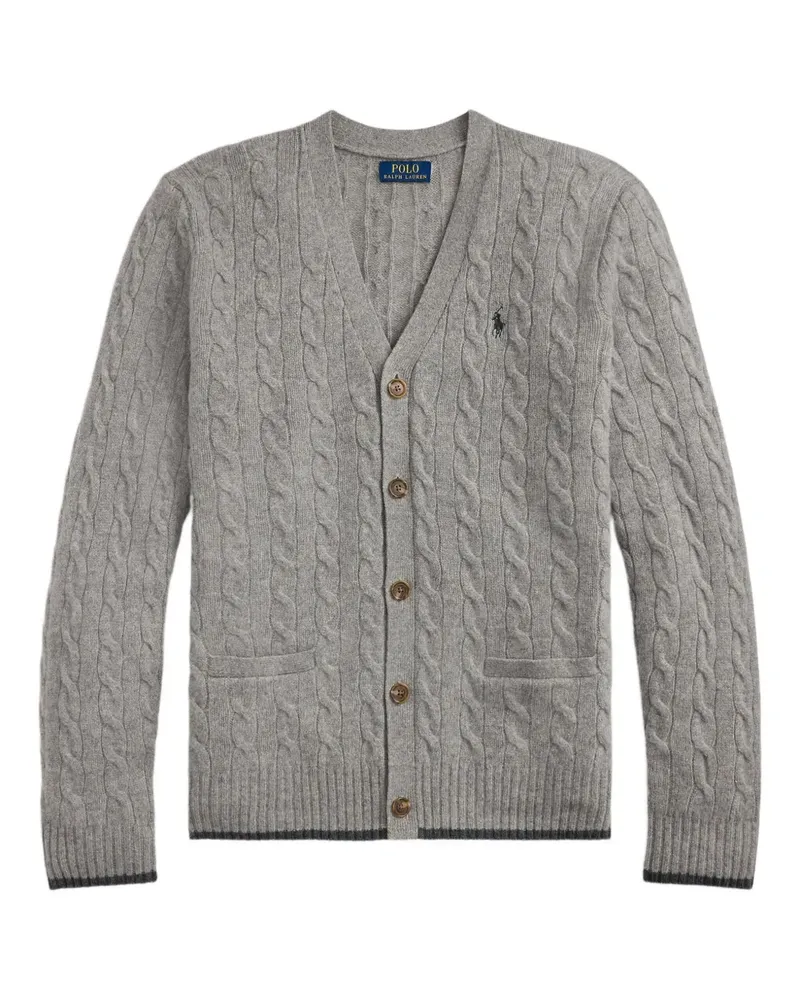 Ralph Lauren Cardigan mit Zopfmuster - Grau Grau