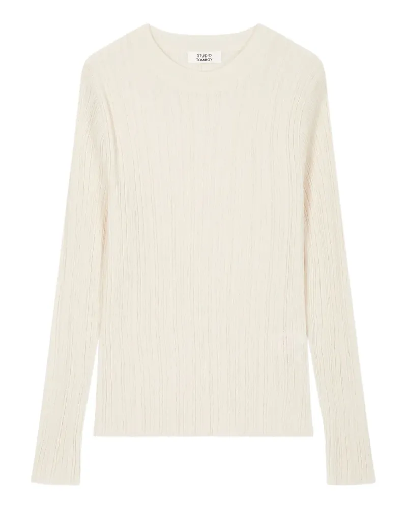 STUDIO TOMBOY T-Shirt aus geripptem Strick - Nude Nude