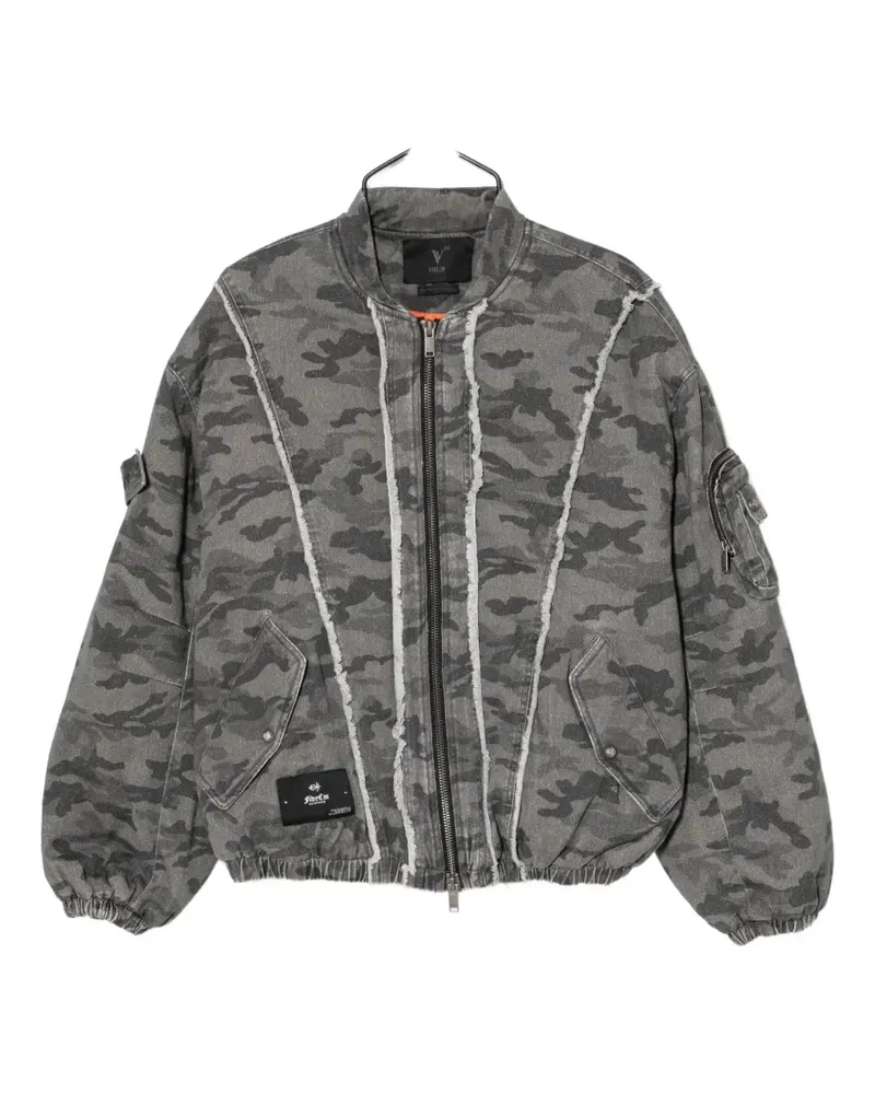 FIVE CM Bomberjacke mit Camouflage-Print - Schwarz Schwarz