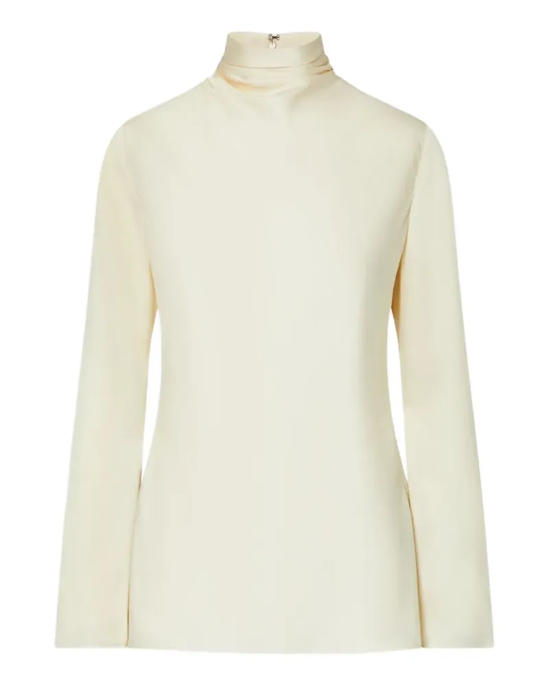 Liu Jo Satinbluse mit drapiertem Ausschnitt - Nude Nude