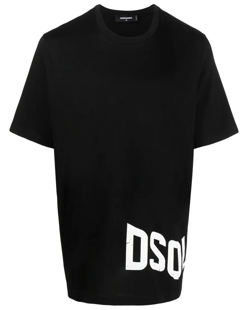 Dsquared2 T-Shirt mit Logo-Print - Schwarz Schwarz
