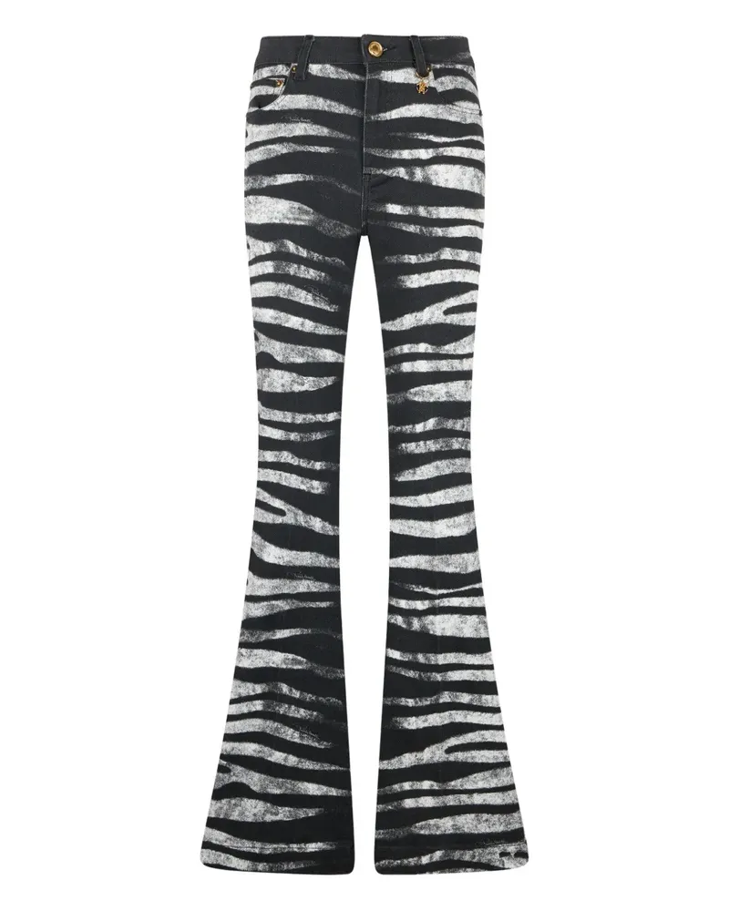 Roberto Cavalli Jeans mit Zebra-Print - Schwarz Schwarz