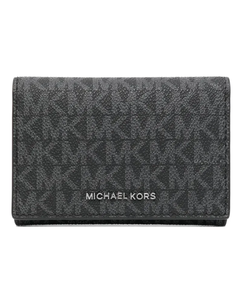 Michael Kors Hudson Signature Logo Kartenetui - Schwarz Schwarz