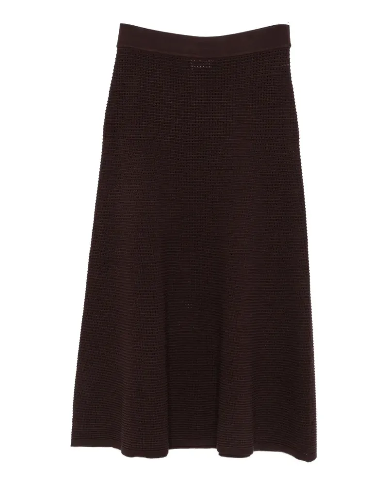 P.A.R.O.S.H. P.A.R.O H. elastic-waist midi skirt - Braun Braun