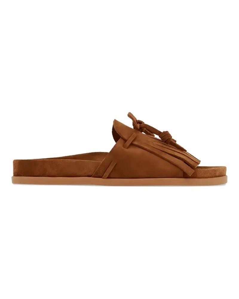 Ancient Greek Sandals Amfiliki fringed sandals - Braun Braun