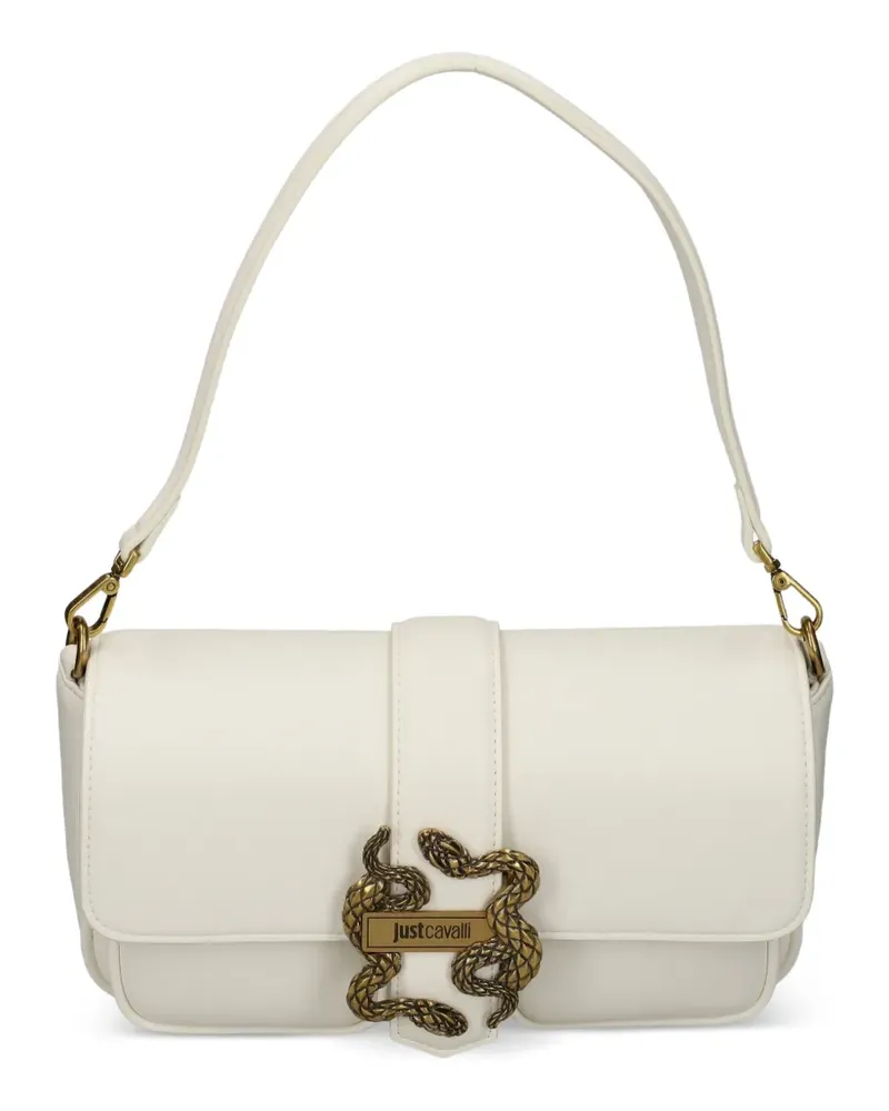 Just Cavalli Satchel-Tasche mit Schlangen-Schnalle - Weiß Weiß