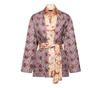 Steppmantel mit Muster - Rosa