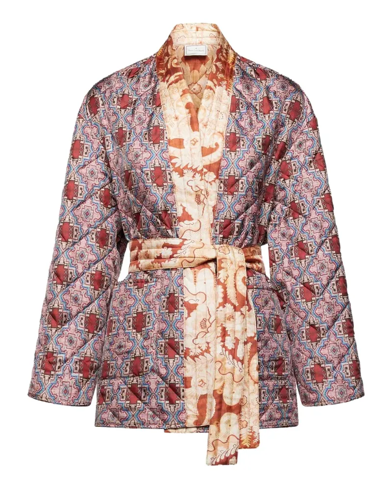 Pierre-Louis Mascia quilted patterned coat - Rosa Rosa