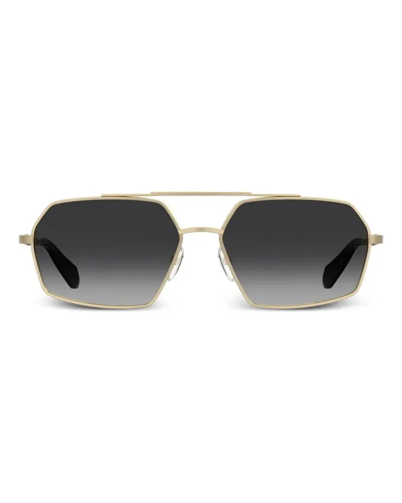 Moschino Sonnenbrille mit eckigem Gestell - Gold Gold
