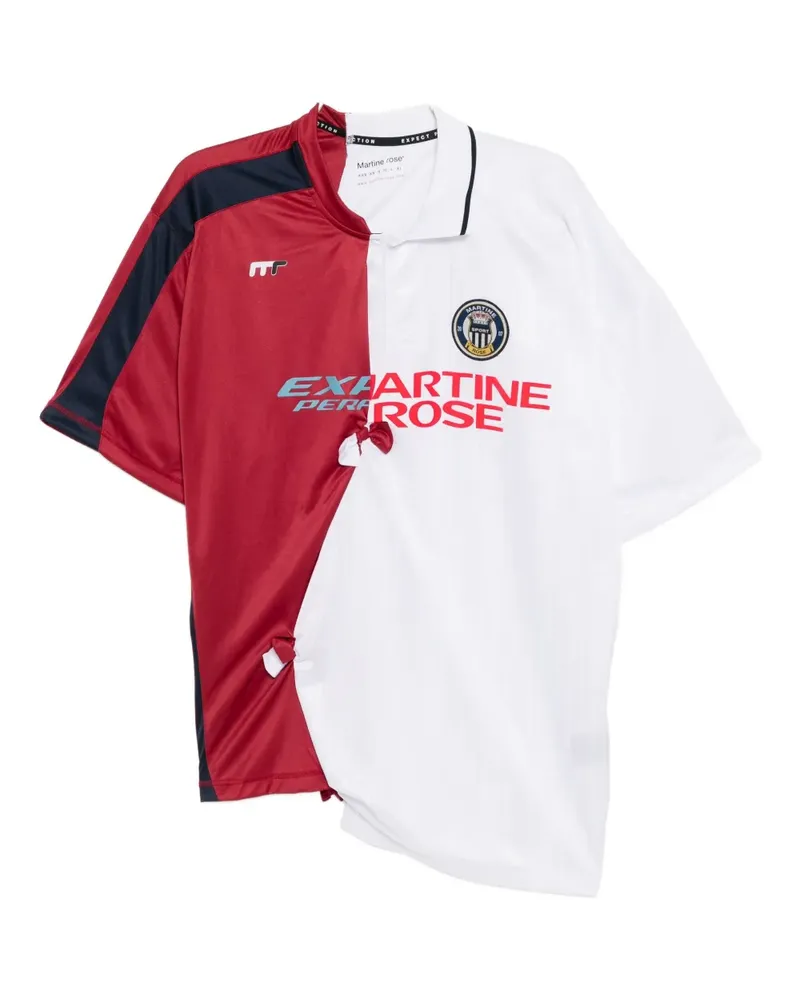 Martine Rose Poloshirt mit Logo-Print - Weiß Weiß