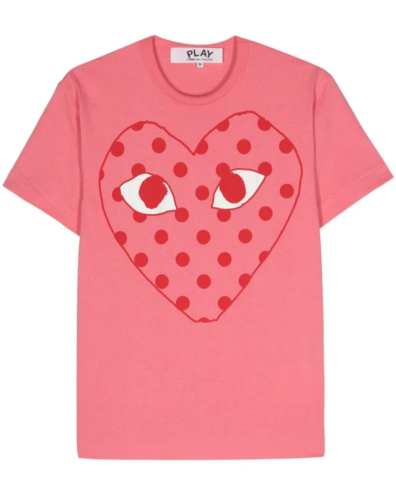 Comme des Garçons T-Shirt mit Logo-Print - Rosa Rosa
