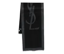 Seidenschal aus Logo-Jacquard - Schwarz
