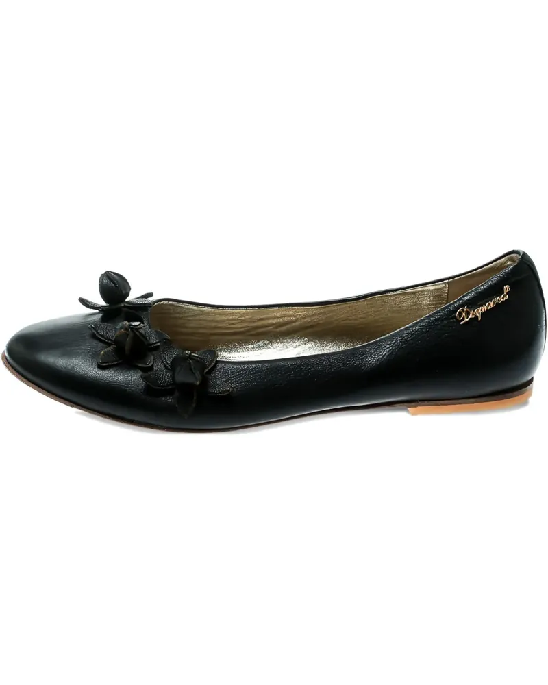 Dsquared2 Ballerinas mit Blumendetail - Schwarz Schwarz