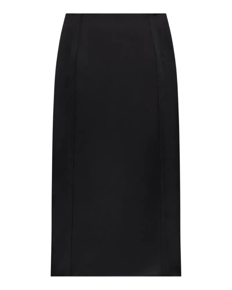 Another Tomorrow topstitched Architectural skirt - Schwarz Schwarz