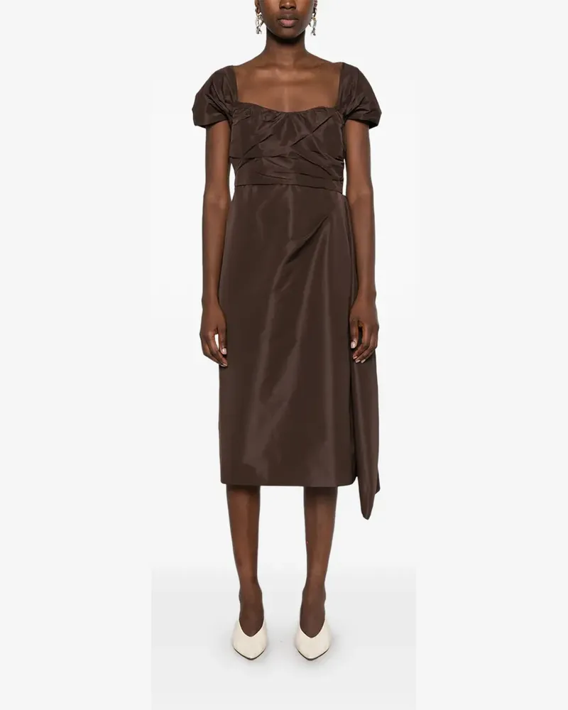N° 21 gathered-design midi dress - Braun Braun