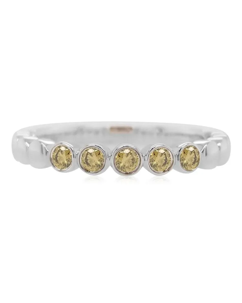 HYT Jewelry 18kt Weißgoldring mit Diamanten - Silber Silber