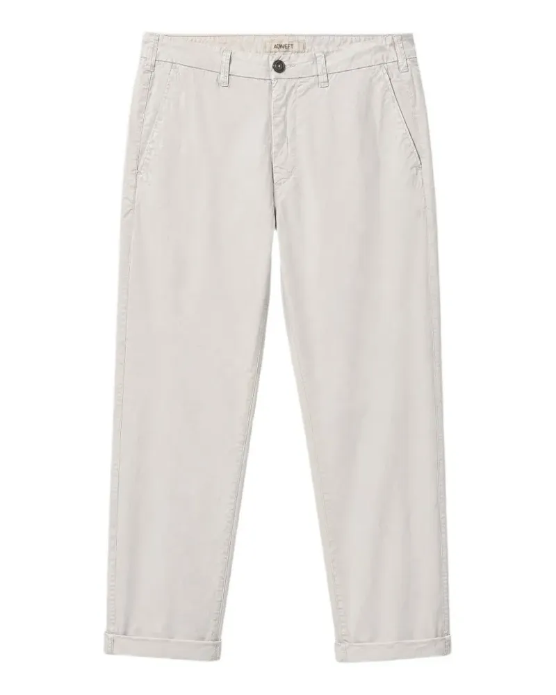 40Weft Lenny logo-patch trousers - Grau Grau