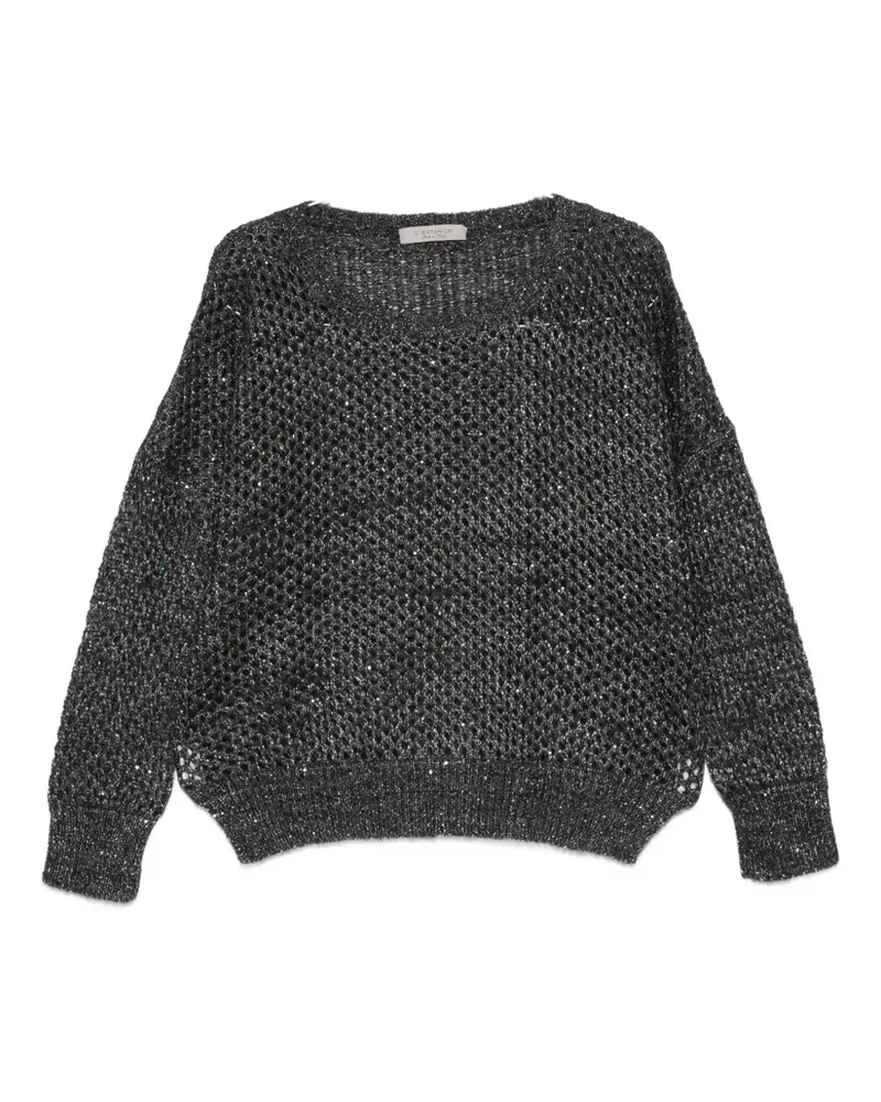 D.EXTERIOR open-knit sweater - Grau Grau
