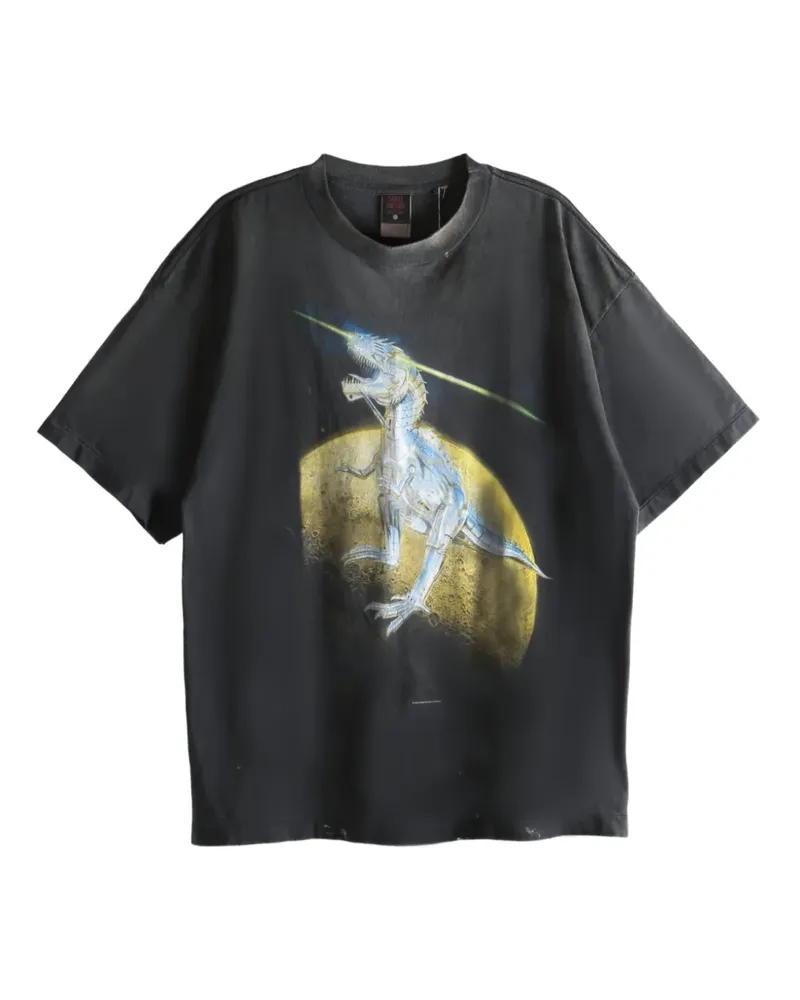 SAINT MXXXXXX T-Shirt mit grafischem Print - Schwarz Schwarz