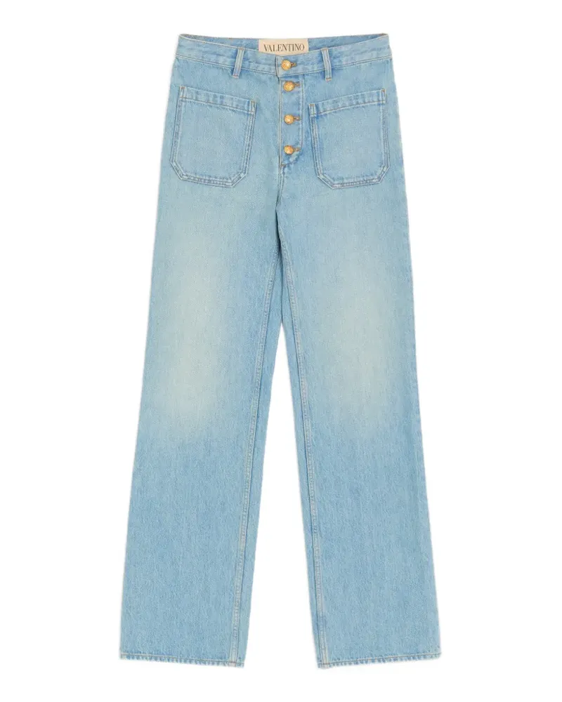 Valentino Garavani Jeans mit goldfarbenen Knöpfen - Blau Blau