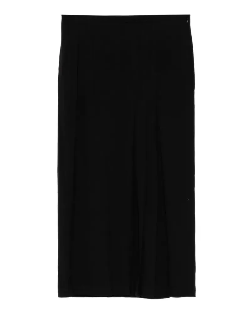 Yohji Yamamoto Gabardine-Maxirock - Schwarz Schwarz