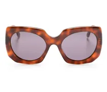 Sonnenbrille mit Oversized-Gestell - Braun