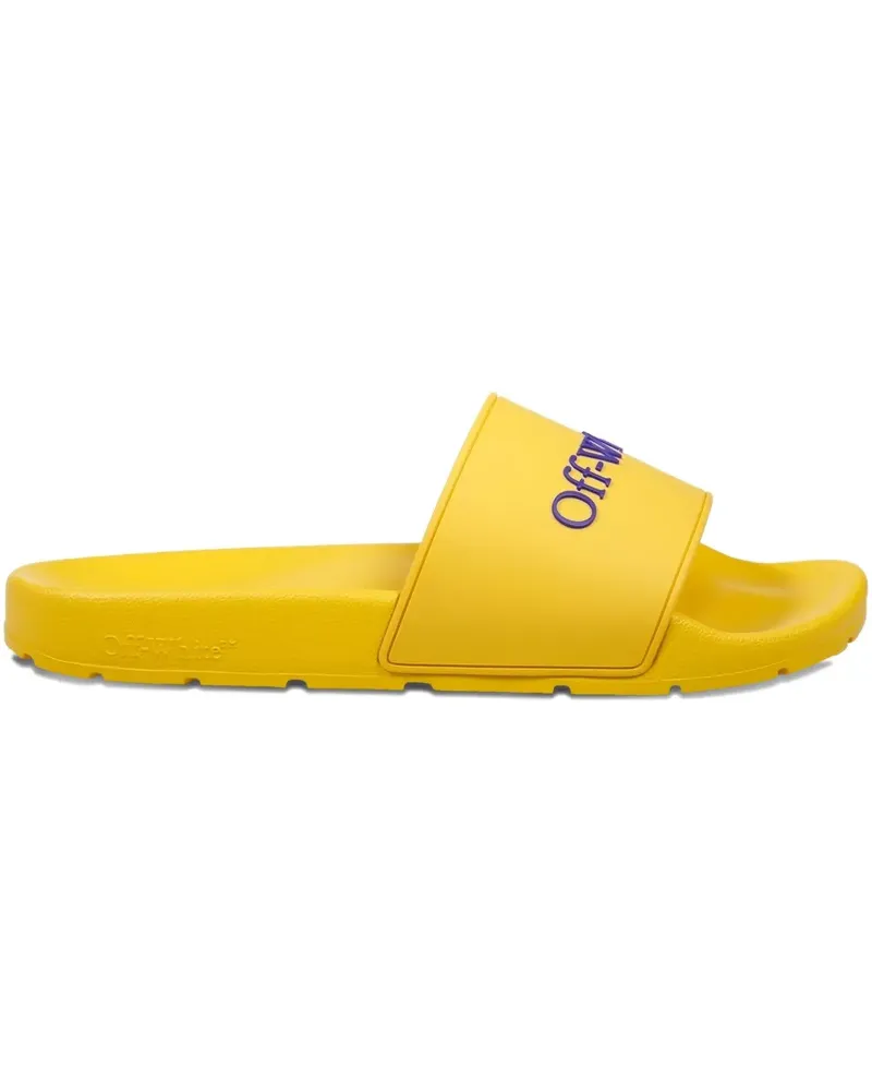 OFF-WHITE Pantoletten mit Logo-Verzierung - Gelb Gelb