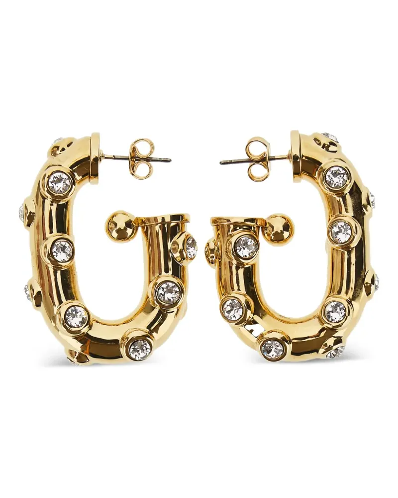 Paco Rabanne Chunky Creolen mit Kristallen - Gold Gold