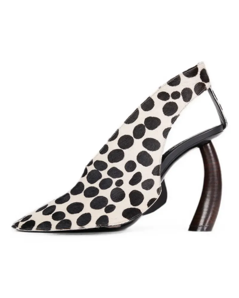 A.W.A.K.E. Lauren Sandalen mit Dalmatinerprint - Weiß Weiß
