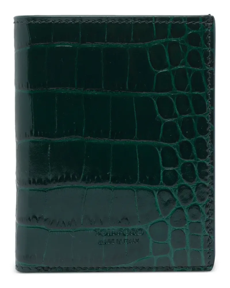 Tom Ford crocodile card holder - Grün Grün