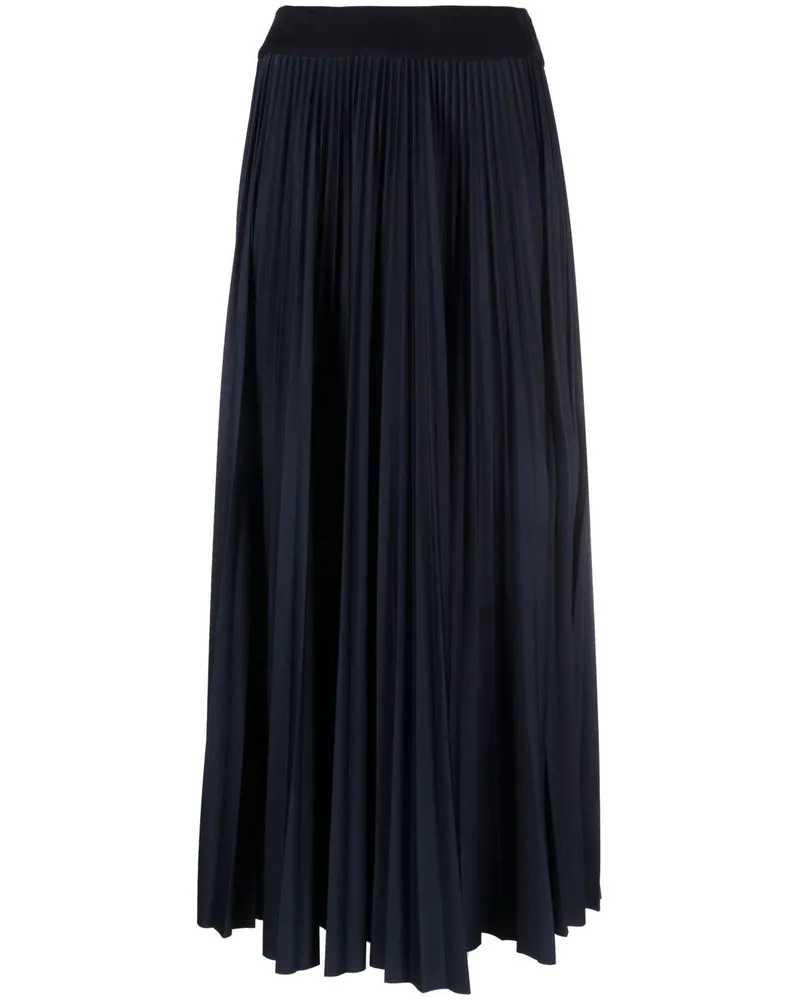 Fabiana Filippi Midirock mit Falten - Blau Blau