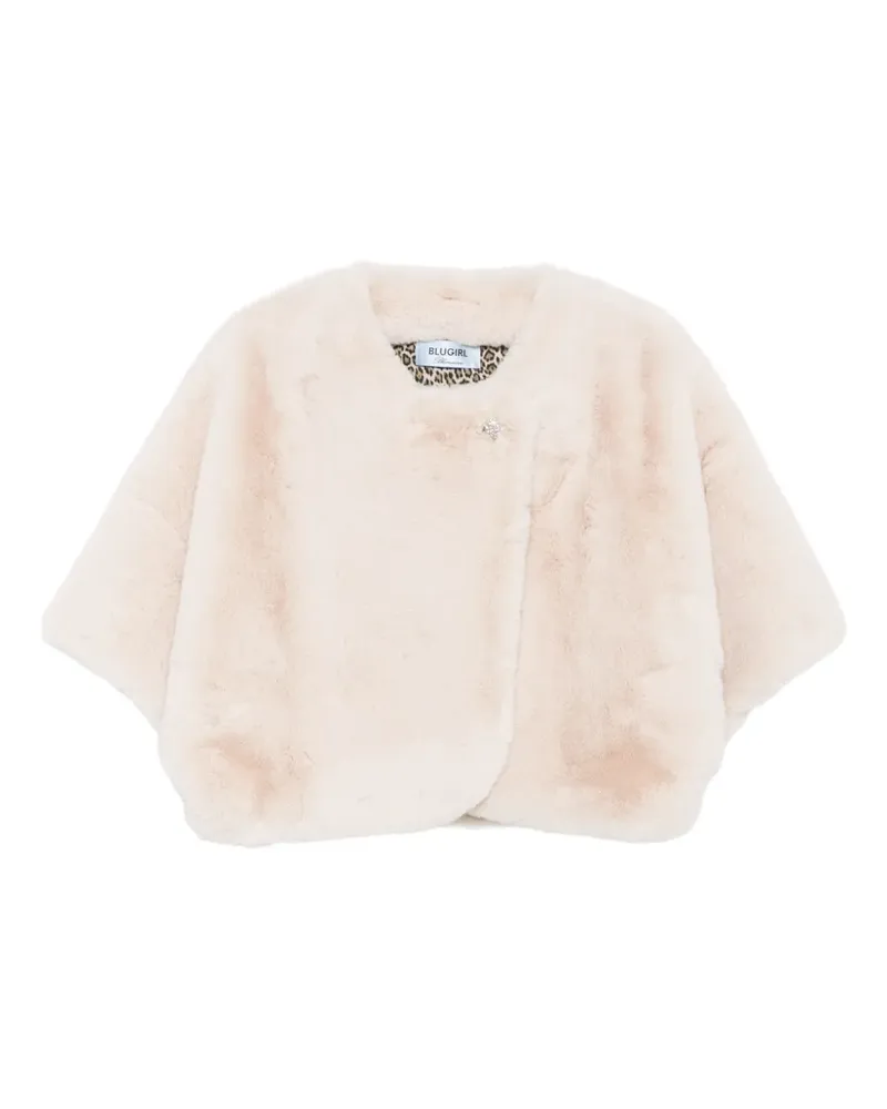 Blumarine faux-fur coat - Nude Nude
