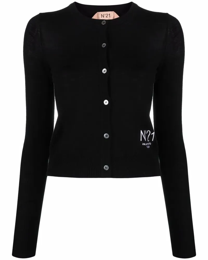 N° 21 Gestrickter Cardigan - Schwarz Schwarz
