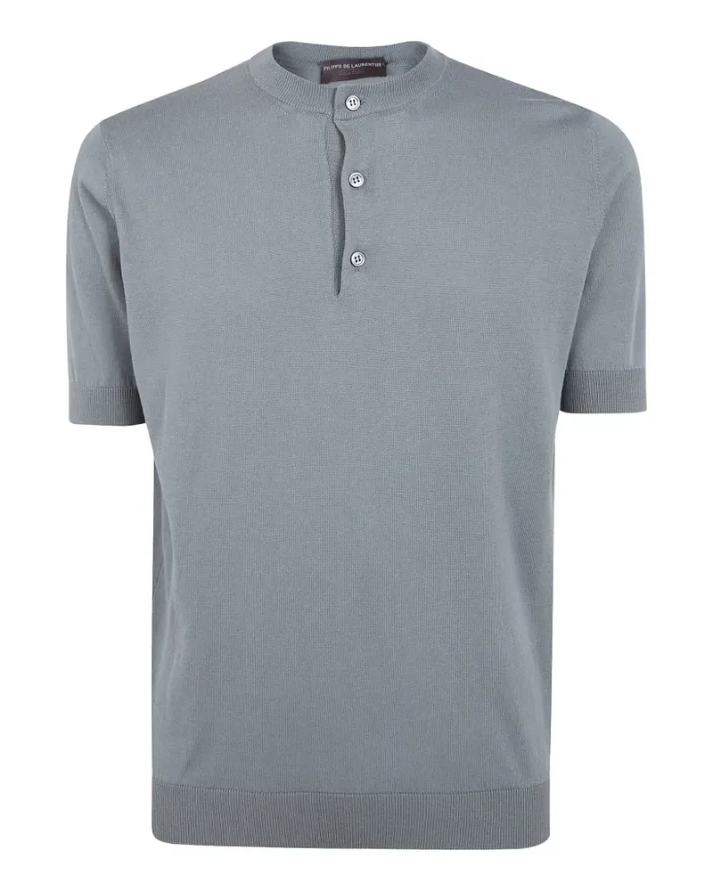 Filippo de Laurentiis button-placket knitted t-shirt - Grau Grau