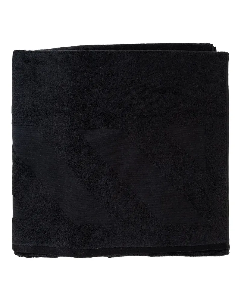 OFF-WHITE diagonal stripe beach towel - Schwarz Schwarz