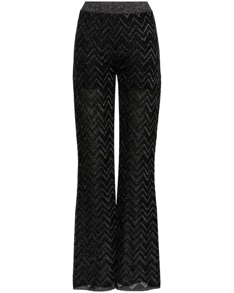 Missoni Hose mit weitem Bein - Schwarz Schwarz