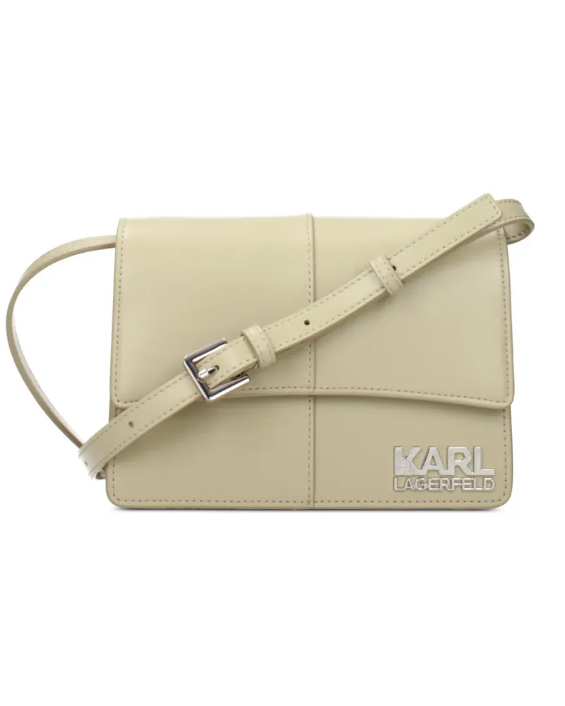Karl Lagerfeld Umhängetasche mit Logo-Schild - Nude Nude