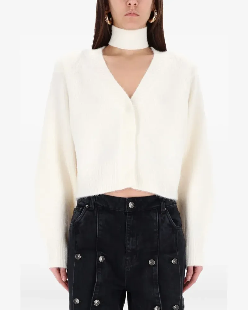 ROTATE Birger Christensen tie-neck cardigan - Weiß Weiß