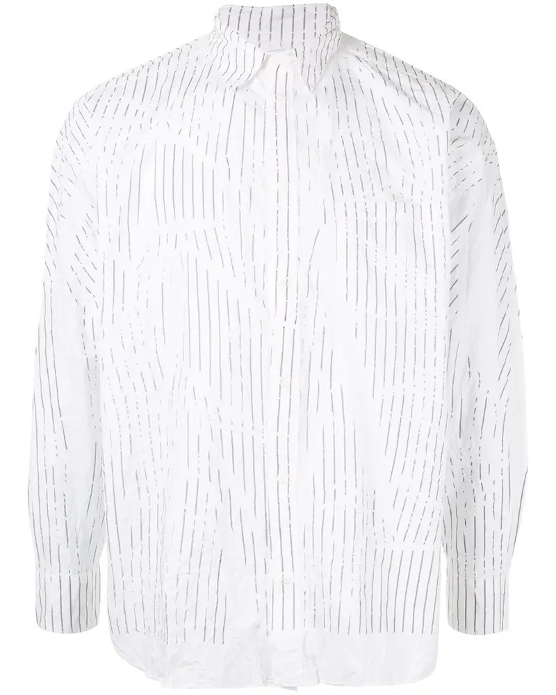 Doublet Gestreiftes Hemd - Weiß Weiß