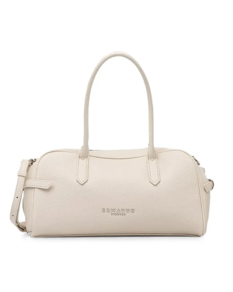 Ermanno Scervino logo-plaque pebbled crossbody bag - Nude Nude