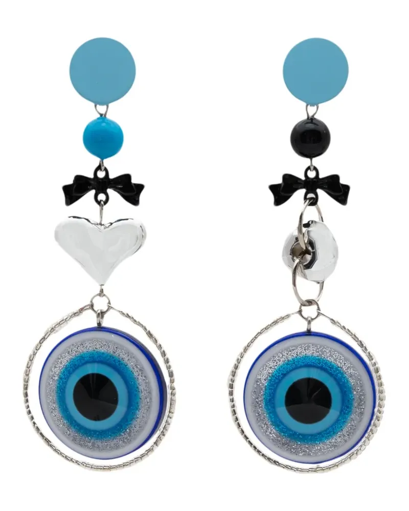 Amir Slama Hängeohrringe mit Augen - Blau Blau